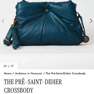 Wanderers Travel Co. Teal Leather Crossbody Bag